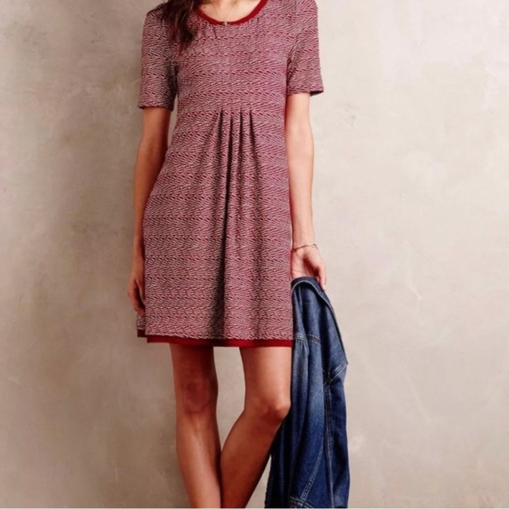 Anthropologie Maeve Dora Raw Hem Mini Dress Sz PS
